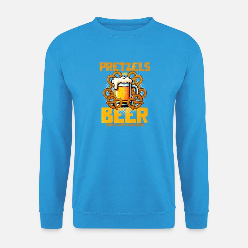 Pretzel Bier Liebe Design - Unisex Pullover - Meeresblau