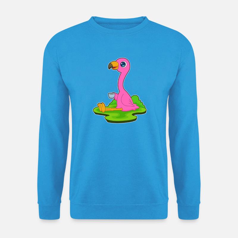Flamingo Kaffee Tasse - Unisex Pullover - Meeresblau