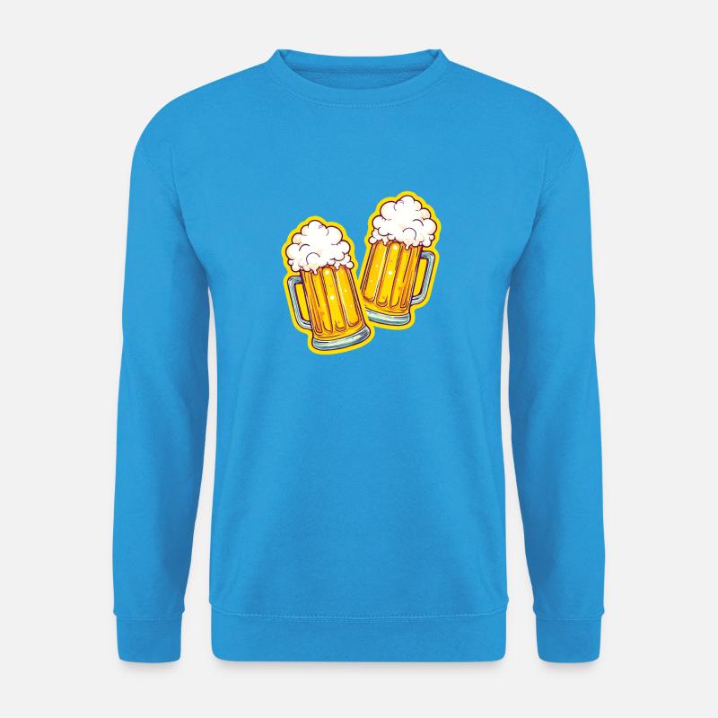 Zwei Bierkrüge Anstoßen Bier - Unisex Pullover - Meeresblau