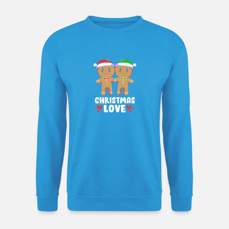 Weihnachten Lebkuchen Lebkuchenmann Gingerbread - Unisex Pullover - Meeresblau