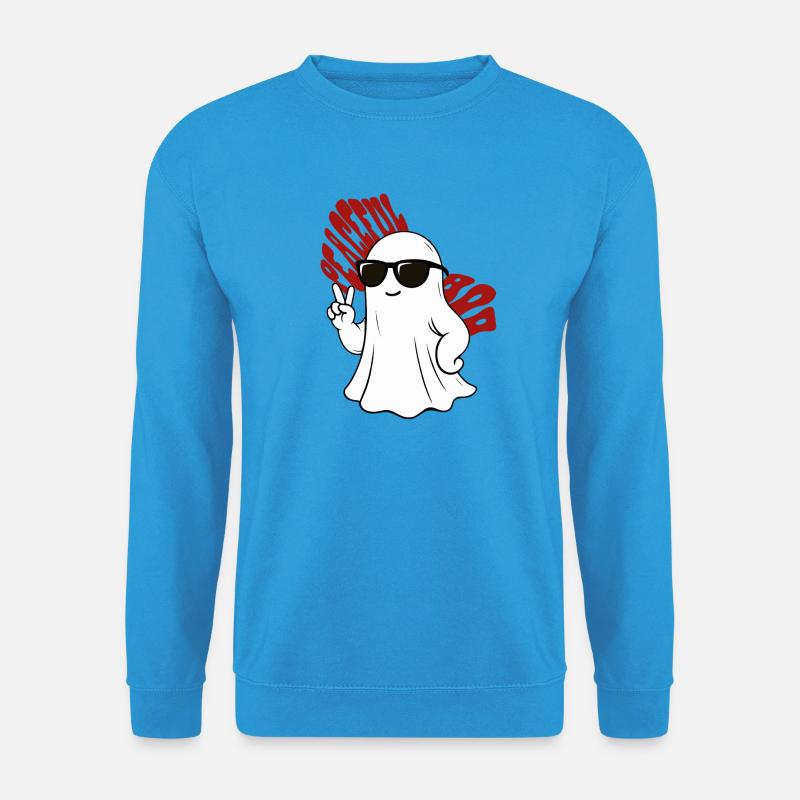 Lässiger Geist mit Sonnenbrille - Unisex Pullover - Meeresblau