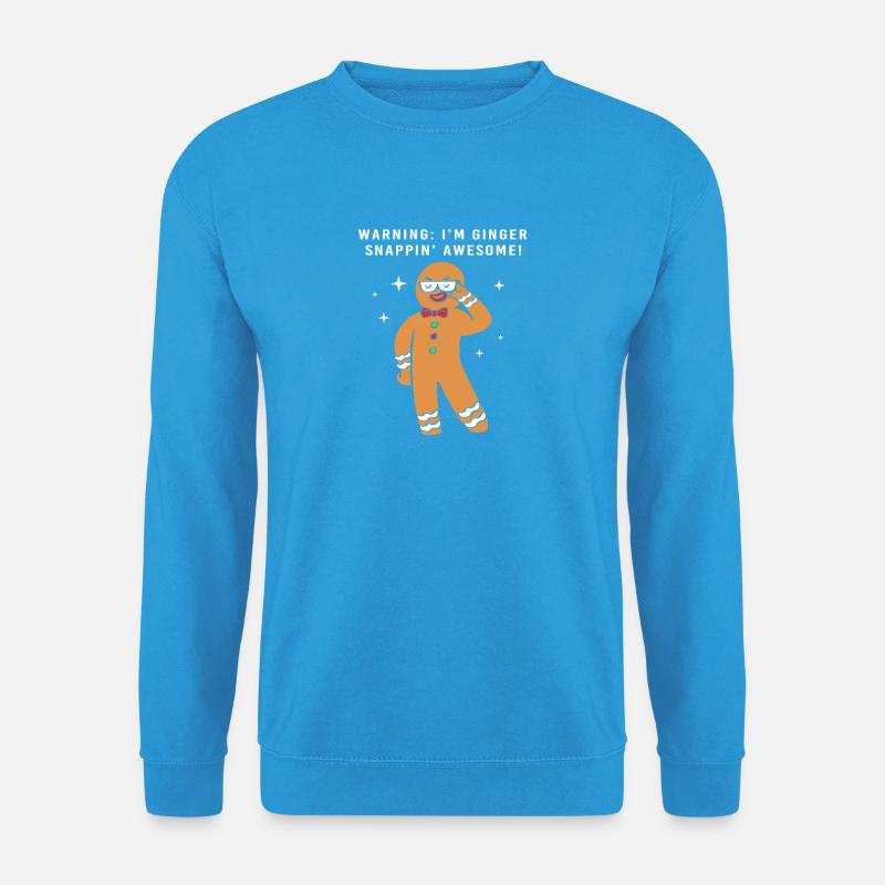 Weihnachten Lebkuchen Lebkuchenmann Gingerbread - Unisex Pullover - Meeresblau