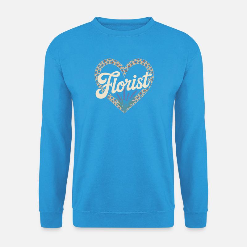 Florist Herz Design - Unisex Pullover - Meeresblau