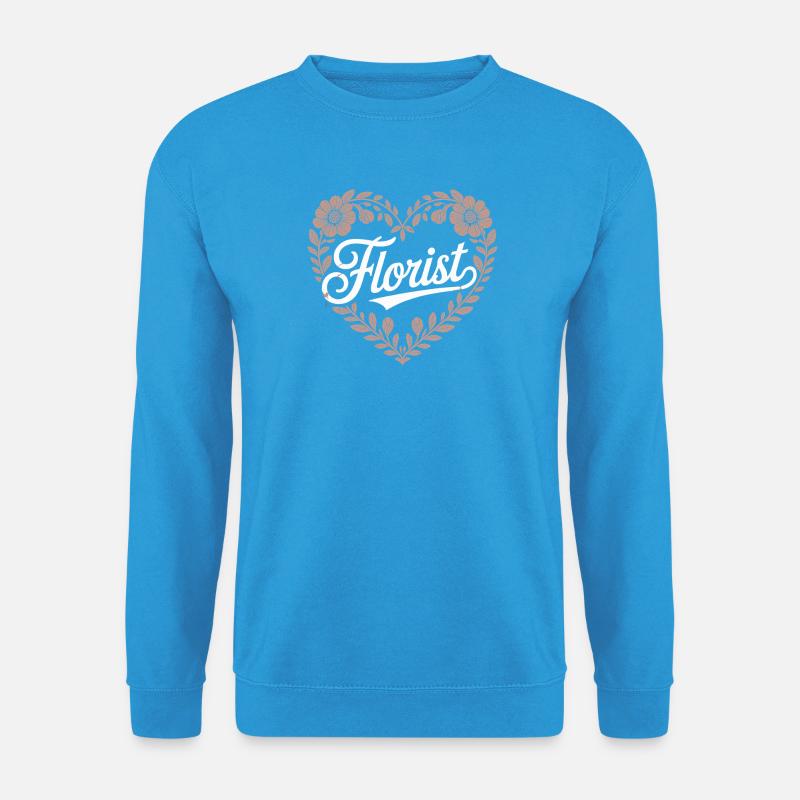 Florist Herz Design - Unisex Pullover - Meeresblau