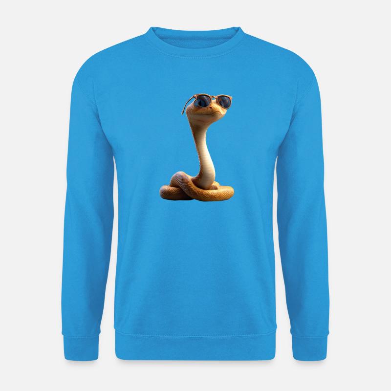 serpent, python, cobra, serpent à sonnettes, serpents - Sweat-shirt Unisexe - bleu mer