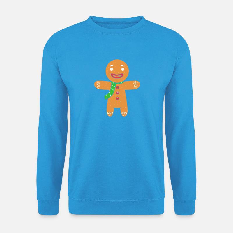 Lebkuchen Weihnachten Lebkuchenmann - Unisex Pullover - Meeresblau