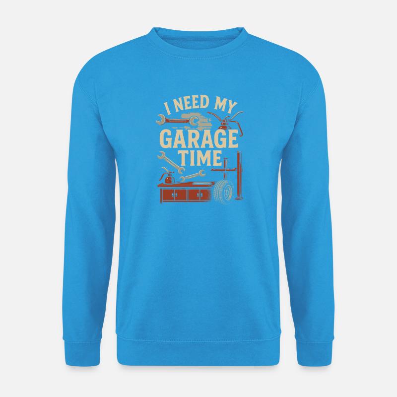 Ich brauche meine Garagenzeit - Unisex Pullover - Meeresblau