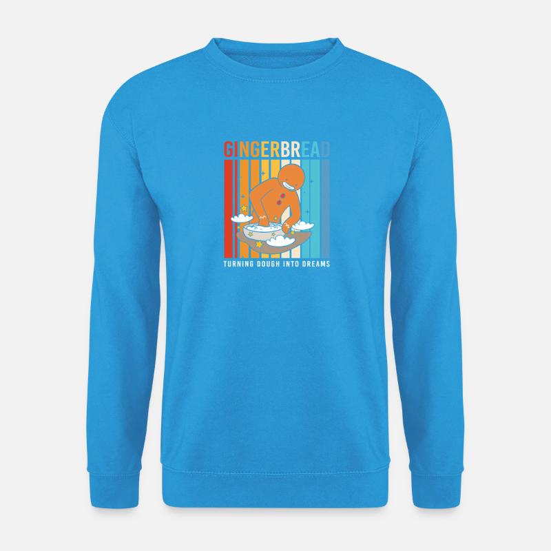 Lebkuchen Weihnachten Lebkuchenmann Gingerbread - Unisex Pullover - Meeresblau