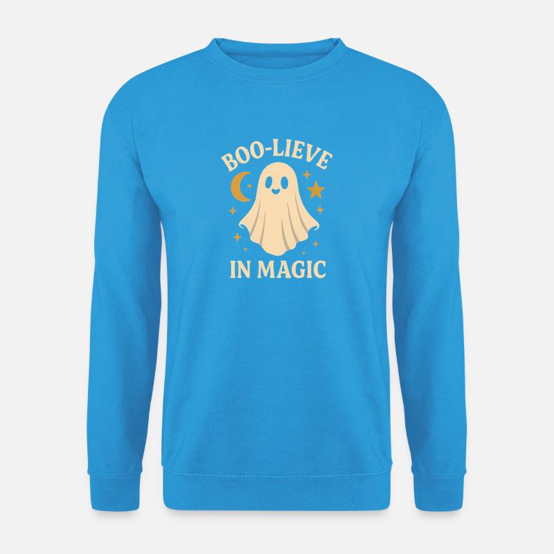Boo-Lieve in Magic Ghost Tee - Unisex Sweatshirt - sea blue