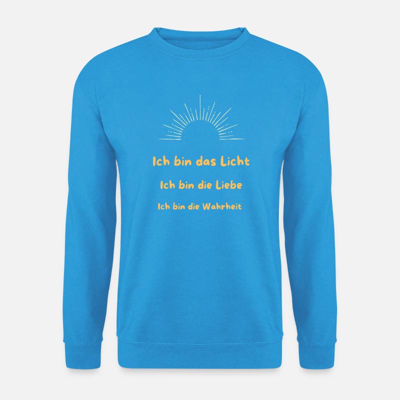 Achtsamkeit Sonne Logo, Selbstliebe-Shirt - Unisex Pullover - Meeresblau