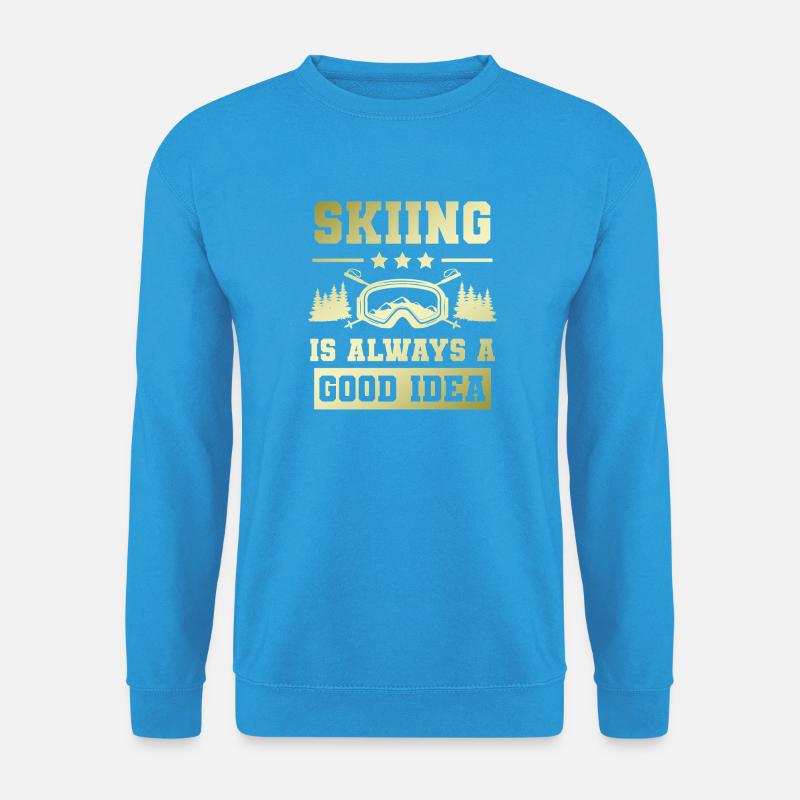 ski skiing - Unisex Pullover - Meeresblau