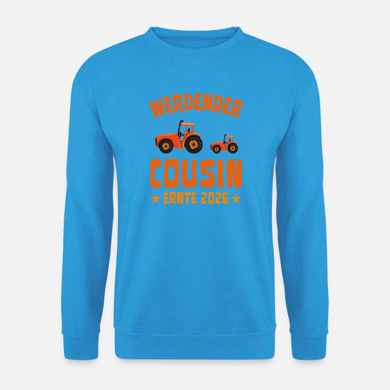 Werdender Cousin Ernte 2026 Traktor - Unisex Pullover - Meeresblau