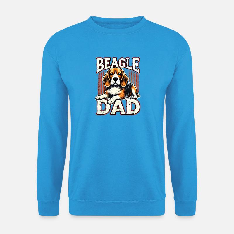 Beagle Papa Grafik - Unisex Pullover - Meeresblau