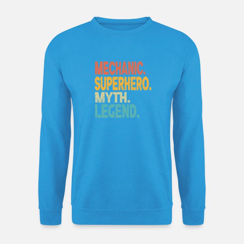 Mechaniker-Superhelden-Mythos-Legende - Unisex Pullover - Meeresblau