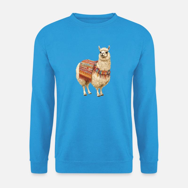 Lama - Unisex Pullover - Meeresblau