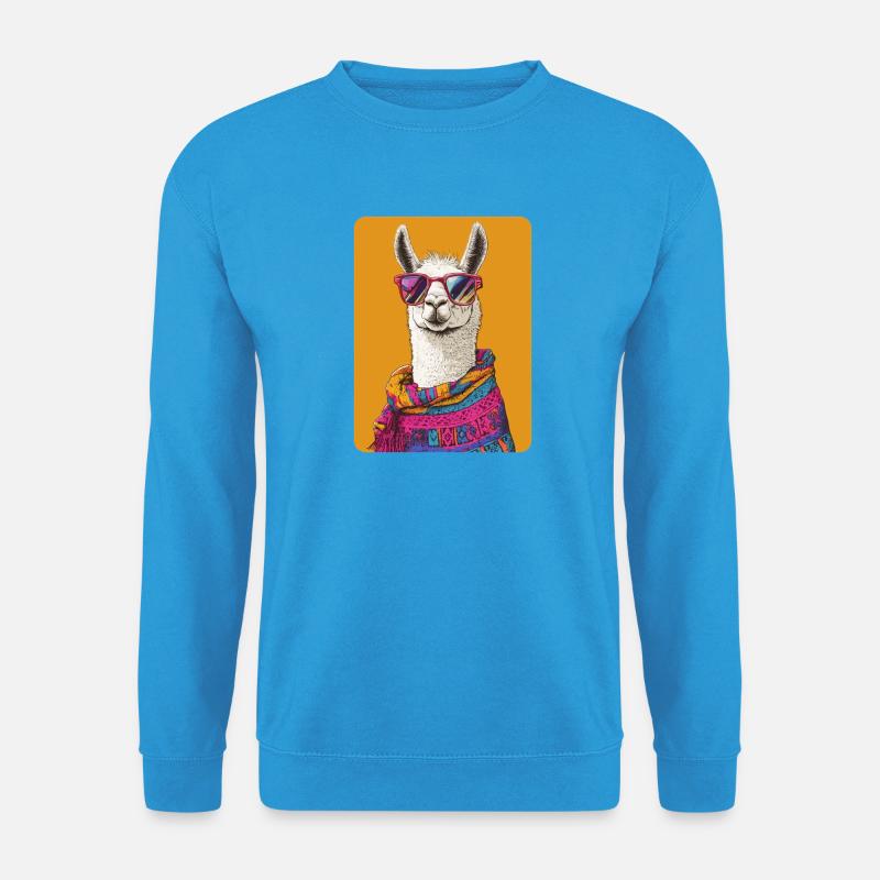 Lama - Unisex Pullover - Meeresblau