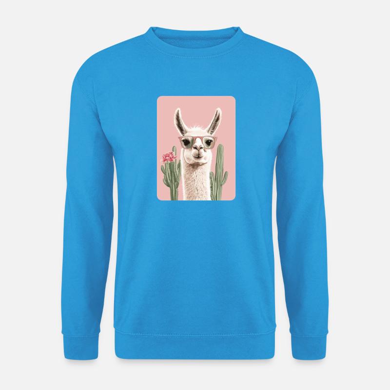Lama - Unisex Pullover - Meeresblau