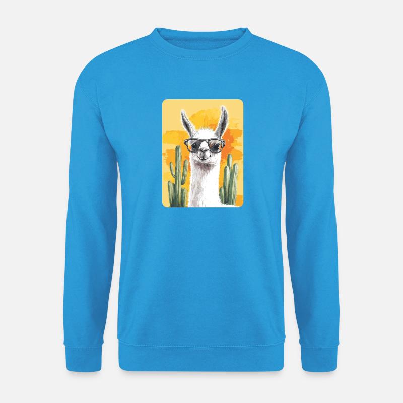 Lama - Unisex Pullover - Meeresblau