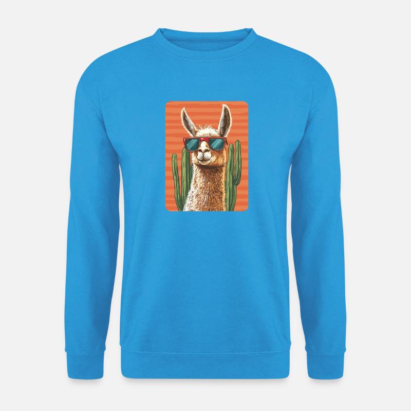 Lama - Unisex Pullover - Meeresblau