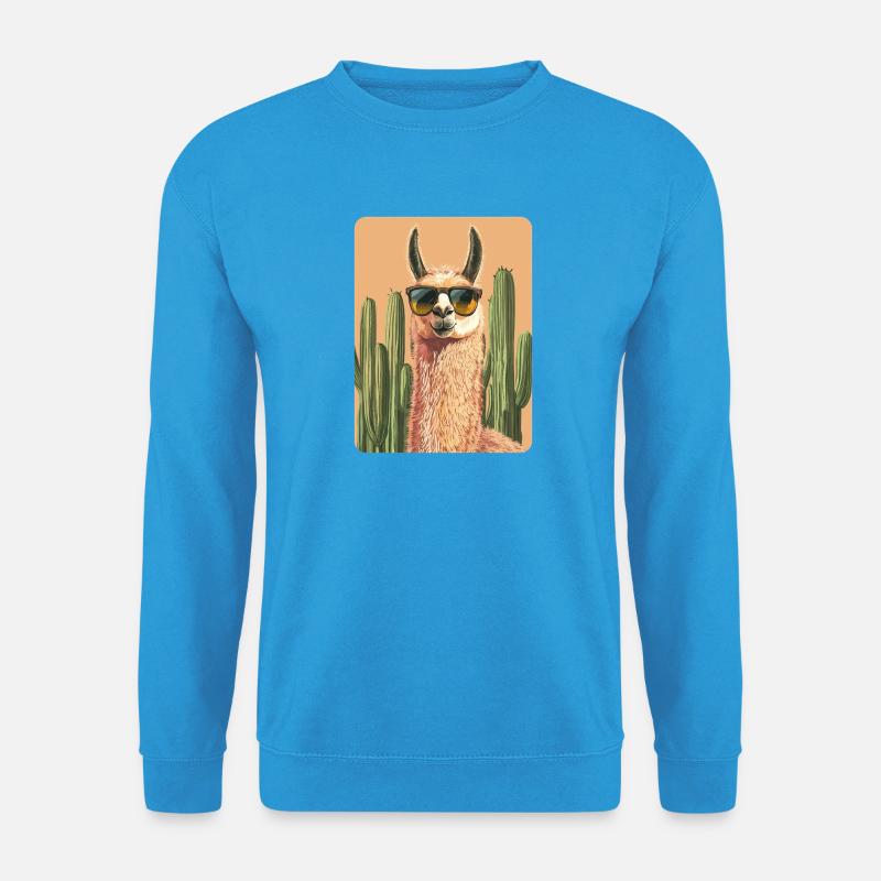 Lama - Unisex Pullover - Meeresblau