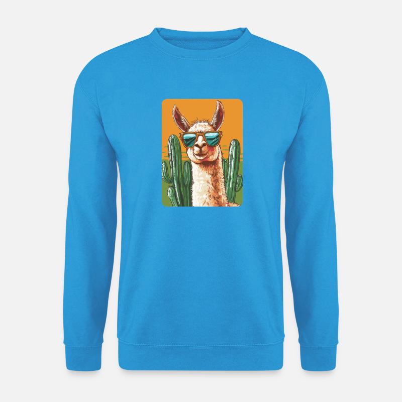 Lama - Unisex Pullover - Meeresblau
