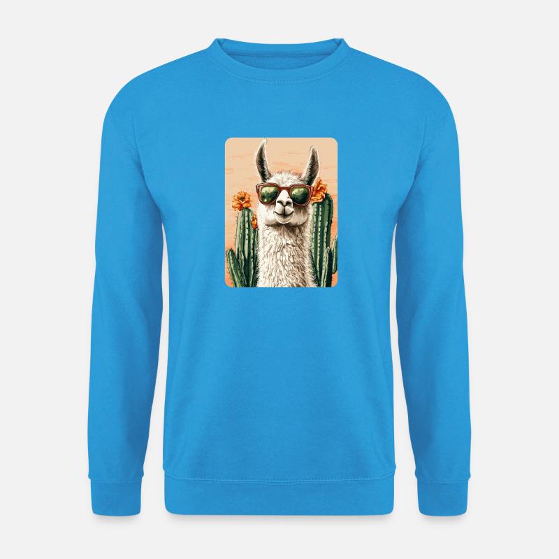 Lama - Unisex Pullover - Meeresblau