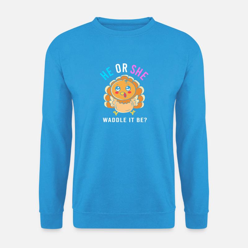Thanksgiving Gender Reveal Werdende Mutter - Unisex Pullover - Meeresblau