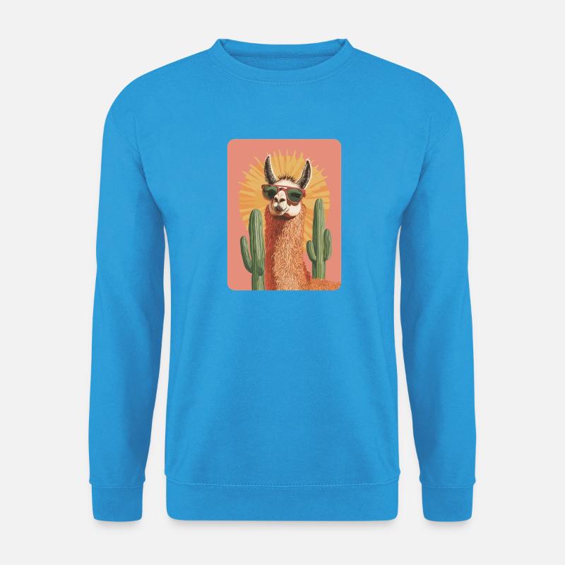 Lama - Unisex Pullover - Meeresblau