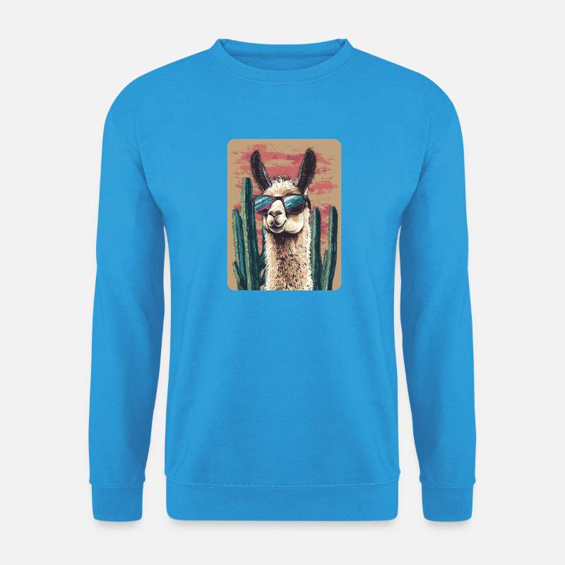 Lama - Unisex Pullover - Meeresblau