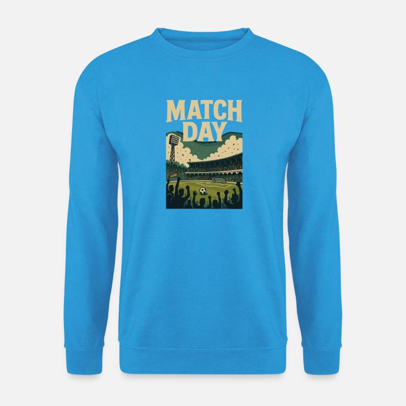 Match Day – Stadion Fußball Design - Unisex Pullover - Meeresblau