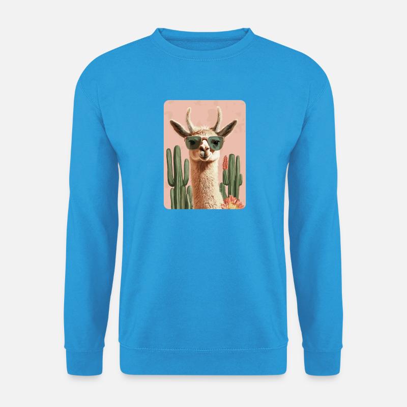 Lama - Unisex Pullover - Meeresblau