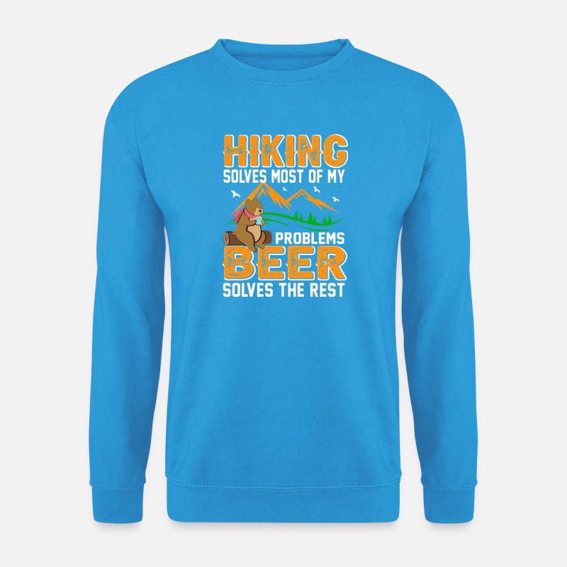 Wandern Bier - Unisex Pullover - Meeresblau