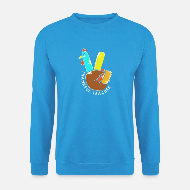 Thanksgiving Lehrerin Lehrer - Unisex Pullover - Meeresblau