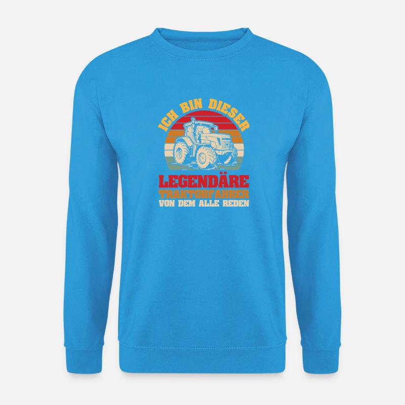 Landwirt Bauernhof Farmer Bauer Traktor - Unisex Pullover - Meeresblau
