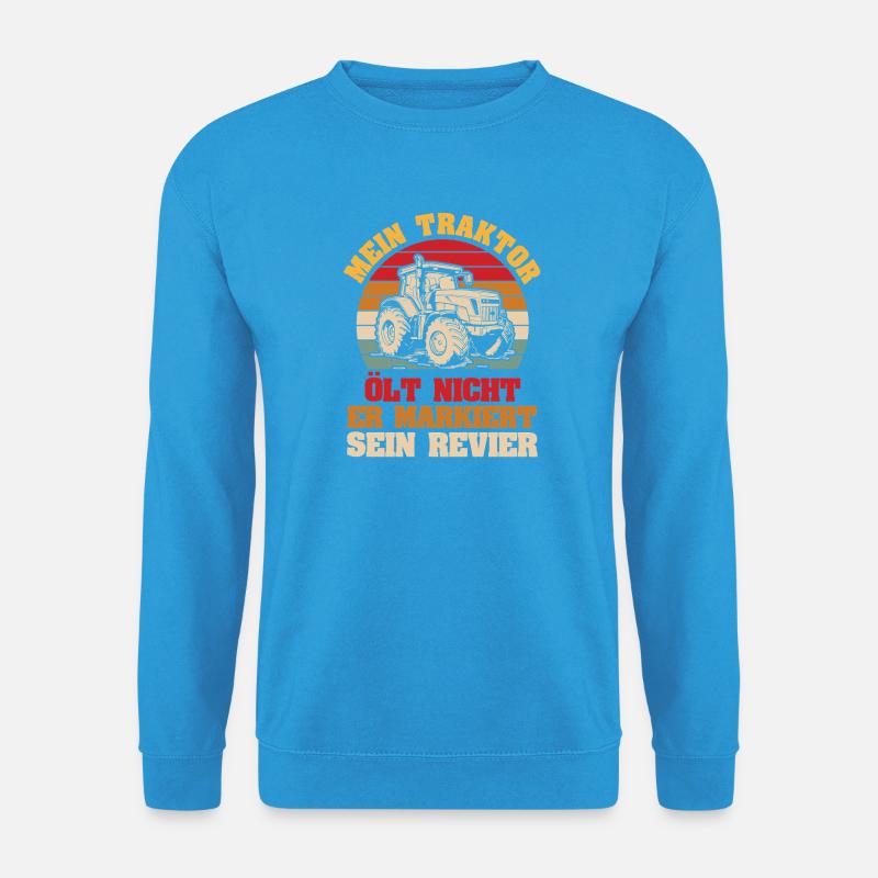 Landwirt Bauernhof Farmer Bauer Traktor - Unisex Pullover - Meeresblau