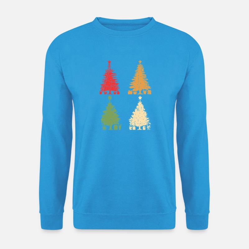 Weihnachtsmann Weihnachtsbaum Weihnachten - Unisex Pullover - Meeresblau