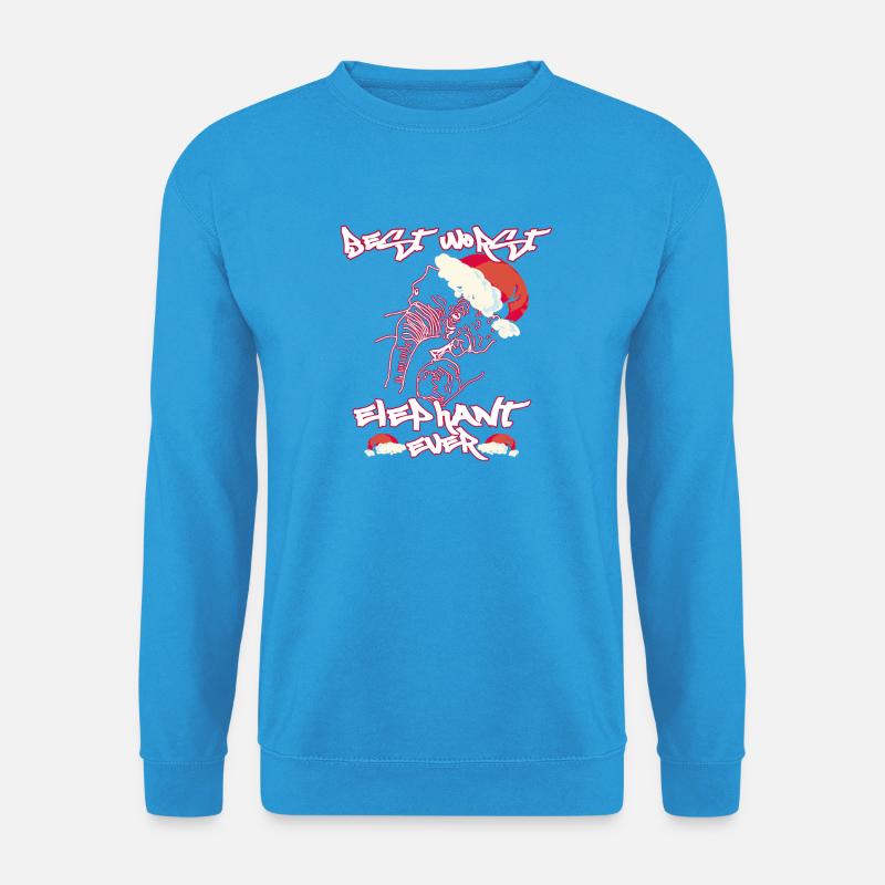 worst ever elefant geschenk zitat - Unisex Pullover - Meeresblau