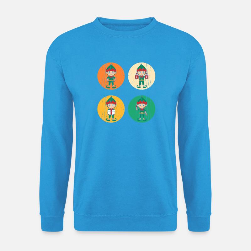 Weihnachtsmann Weihnachtself Weihnachten - Unisex Pullover - Meeresblau