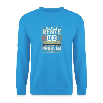 Pension 2026 – I'm done - Unisex Sweatshirt - sea blue - Front - Alina (178cm) & Michal (187cm)