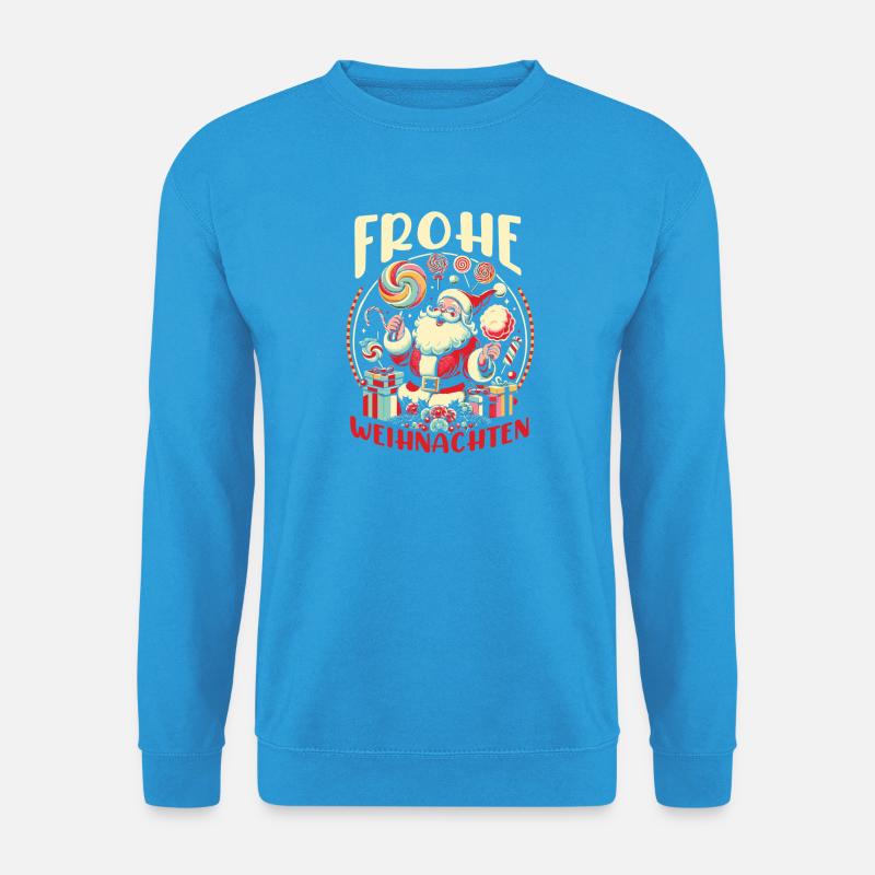 Weihnachtsmann Frohe Weihnachten - Unisex Pullover - Meeresblau