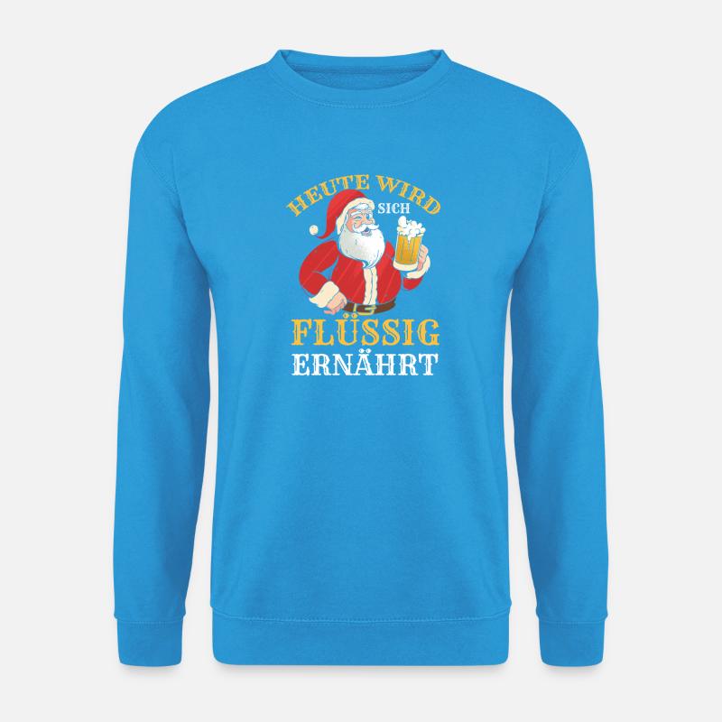 Weihnachtsmann Weihnachtszeit Bier Weihnachts - Unisex Pullover - Meeresblau