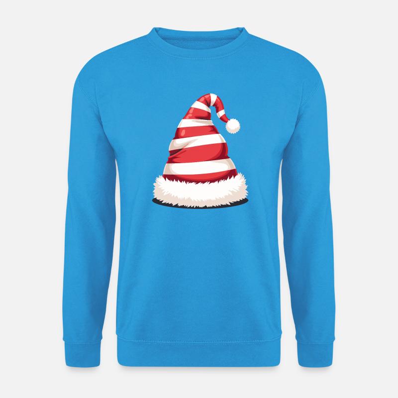 Candy Stripe Santa Hat - Unisex Pullover - Meeresblau