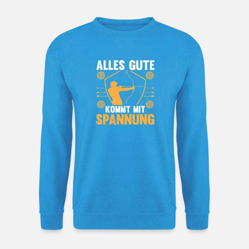 Bogenschütze Bogensport Bogenschießen - Unisex Pullover - Meeresblau