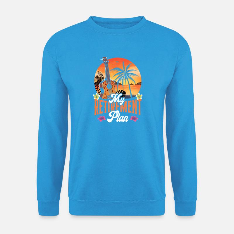 Hawaiian Ukulele Uke Retired My - Unisex Pullover - Meeresblau