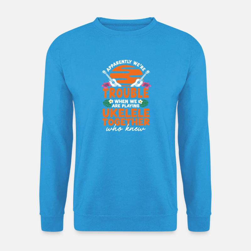 Hawaiian Ukulele Uke Friends - Unisex Pullover - Meeresblau