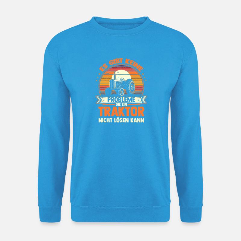 Trecker Landwirt Bauer Traktorfahrer Traktor - Unisex Pullover - Meeresblau