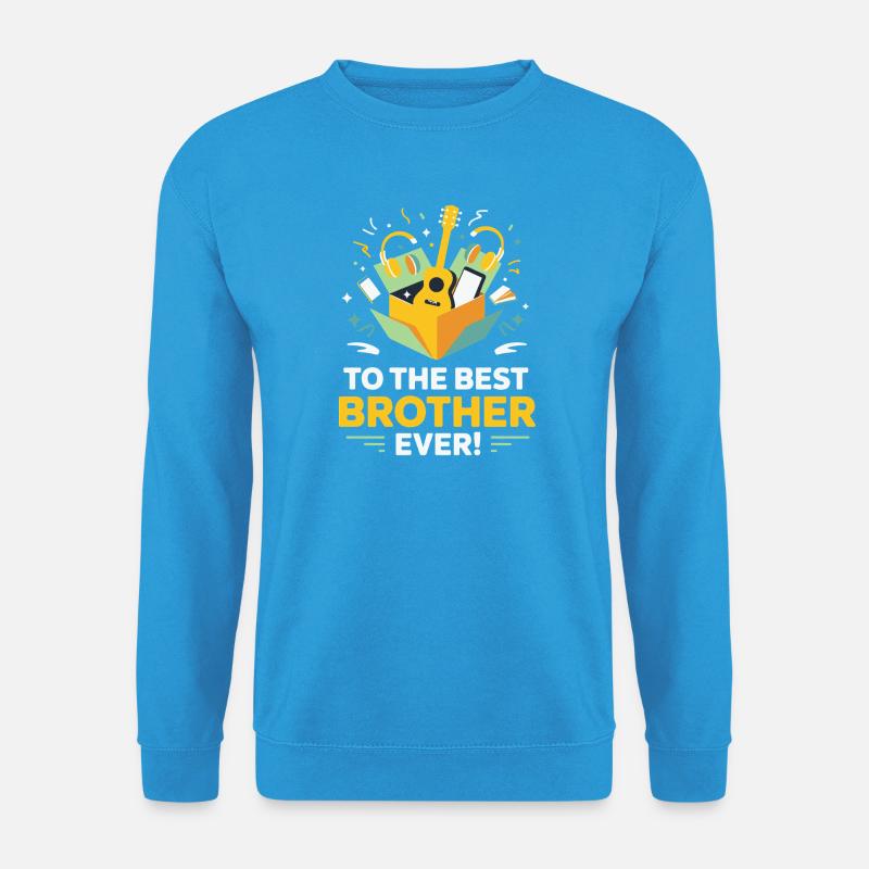 Bester Bruder aller Zeiten Geschenkbox-Musik - Unisex Pullover - Meeresblau