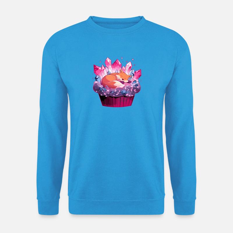 Kuschelfuchs in Kristallcupcake - Unisex Pullover - Meeresblau