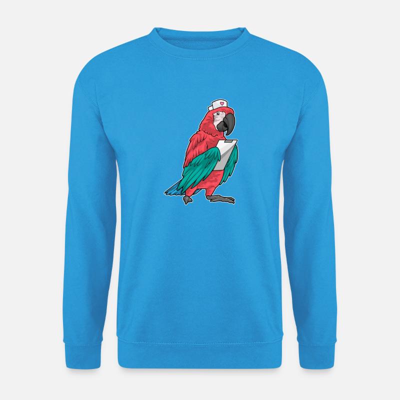 Papagei Krankenschwester Klemmbrett - Unisex Pullover - Meeresblau