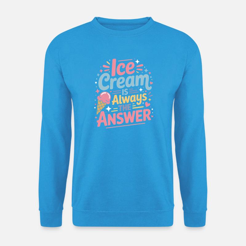 eiscreme Sprüche Eis Lustiges Kayak Geschenk - Unisex Pullover - Meeresblau